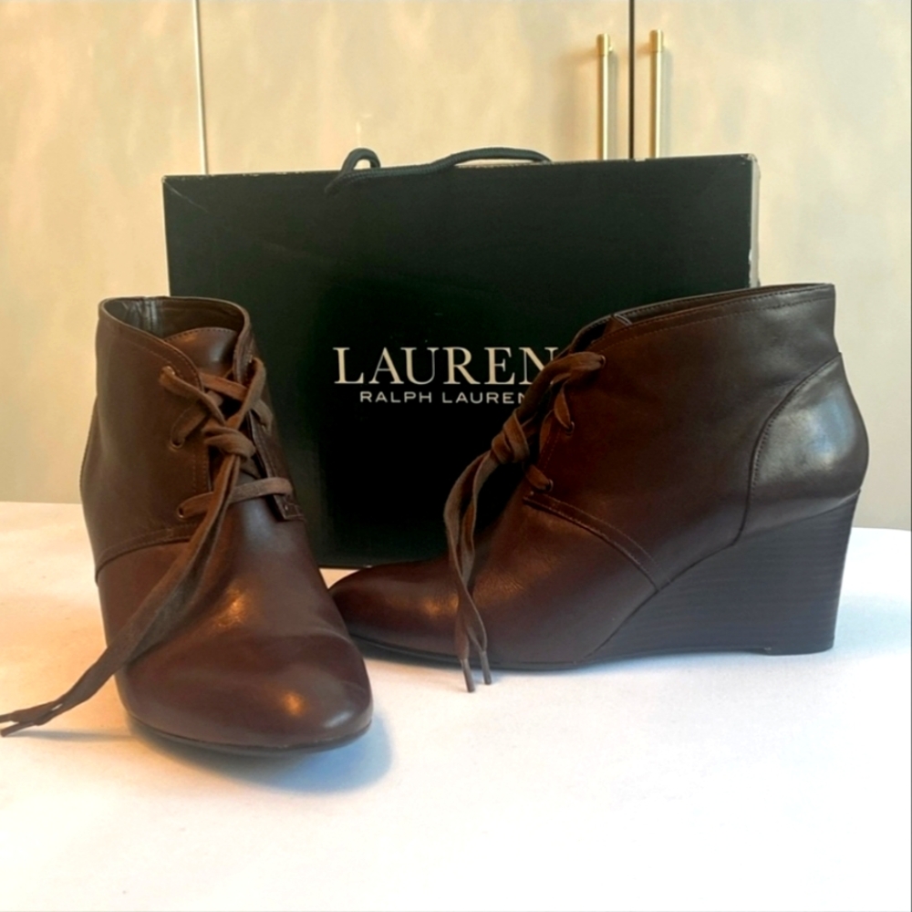 🐰 LAUREN Ralph Lauren • “Tamia” Leather Ankle Boots